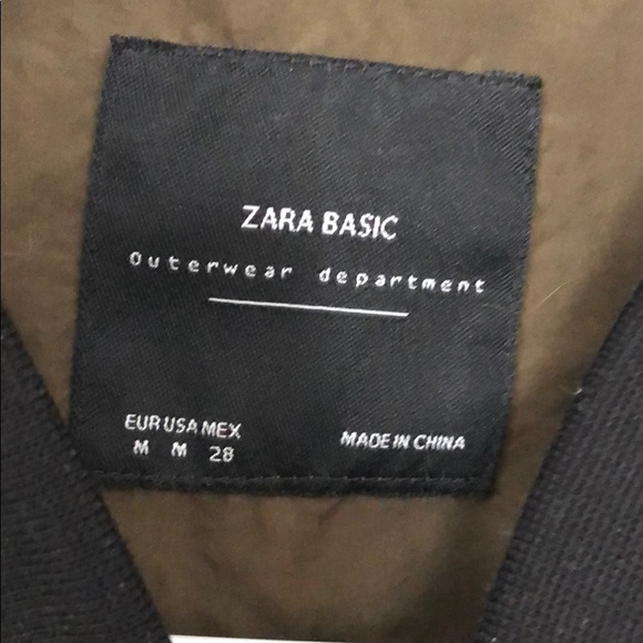 Zara nylon jacket olive green and gold zippers - Picture 2 of 5